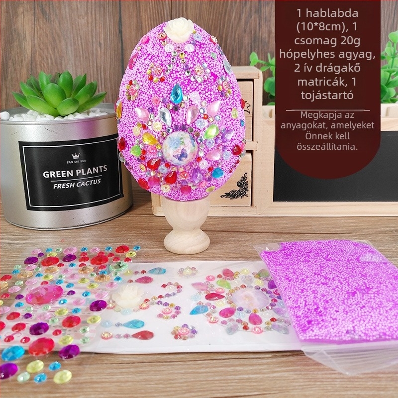 DIY hópehelyes agyaggal festett tojás – húsvéti dekoráció gyerekeknek, kreatív kézműves tevékenység