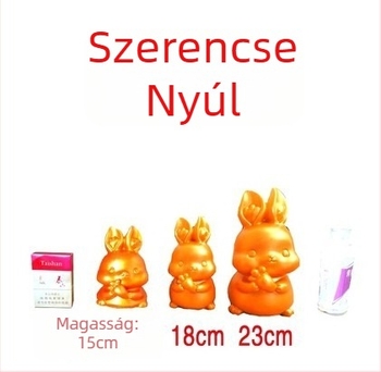 Gipsz arany tojás ünnepi kellék a Nyúl évéhez, kézzel készített, 15 cm magas, 100 darabos készlet, testreszabható logó