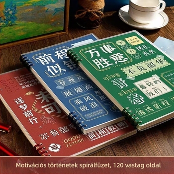 Motivációs vastag notesz, B5-ös formátum, levehető naplóval, elegáns megjelenés
