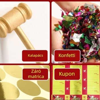 Műanyag húsvéti tojás – rekvizit rendezvényekhez és sorsolásokhoz, személyre szabás nélküli, logómentes, ajándék osztálytársaknak, Karácsony és költözés