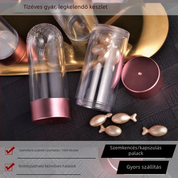 Tojás alakú akril szemkrémes flakon, injekciós formázású, matt felülettel