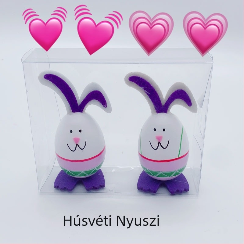 Húsvéti nyúl festett tojásokkal - kis kézműves játékok, díszítő elemek, ünnepi ajándékok