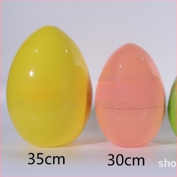 Húsvéti műanyag tojás – nyitható, Stackable dísz gashapon-stílusban, PP-ből, injekciós formázással, logóval testreszabható