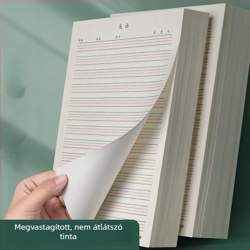 16K vastag angol gyakorlófüzet bézs szemkímélő oldalakkal