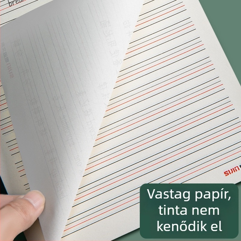 16K vastag angol gyakorlófüzet bézs szemkímélő oldalakkal