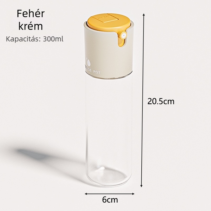 Üveg olaj adagoló, nyomásos permetező mechanizmus, PP + ABS + üveg anyag, modern minimalista stílus