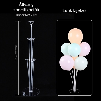 Műanyag beltéri használatú ballon állvány 7‑elemű összekapcsolható oszloppal – Yiqiao