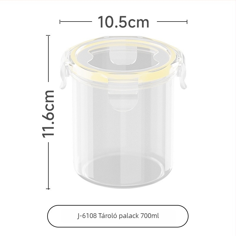 Anyatej tároló edény, légmentesen záródó, 800–1000 ml, PP anyag, kerek forma, modell 227-J-6109