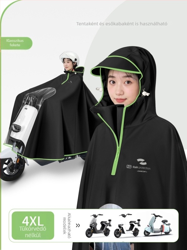 Oxford esőkabát motorkerékpárhoz/e-bike-hoz – egyszemélyes, hosszú fazon, PVC ragasztóval vízálló, felnőtt, márka Zhengyu 1