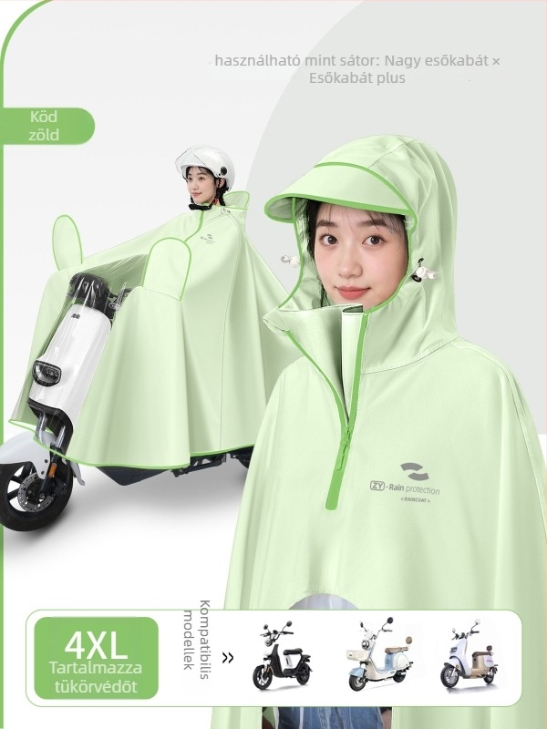 Oxford esőkabát motorkerékpárhoz/e-bike-hoz – egyszemélyes, hosszú fazon, PVC ragasztóval vízálló, felnőtt, márka Zhengyu 1