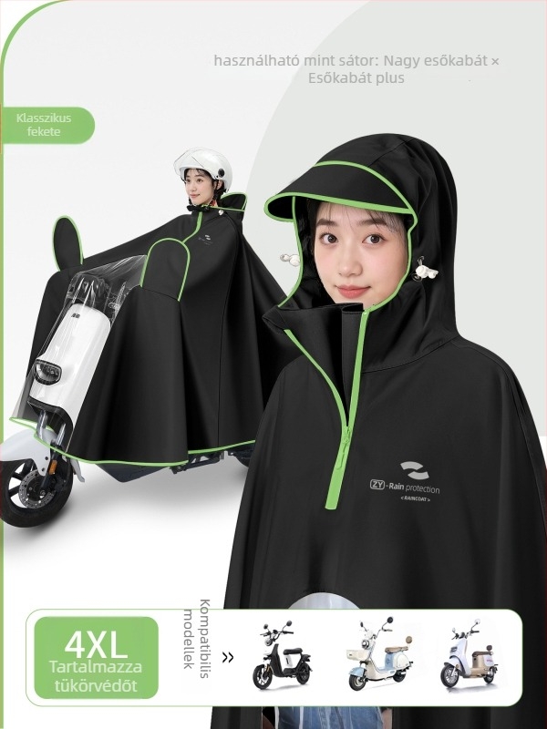 Oxford esőkabát motorkerékpárhoz/e-bike-hoz – egyszemélyes, hosszú fazon, PVC ragasztóval vízálló, felnőtt, márka Zhengyu 1