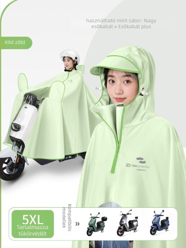 Oxford esőkabát motorkerékpárhoz/e-bike-hoz – egyszemélyes, hosszú fazon, PVC ragasztóval vízálló, felnőtt, márka Zhengyu 1
