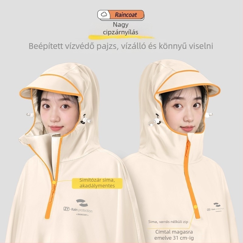 Oxford esőkabát motorkerékpárhoz/e-bike-hoz – egyszemélyes, hosszú fazon, PVC ragasztóval vízálló, felnőtt, márka Zhengyu 1