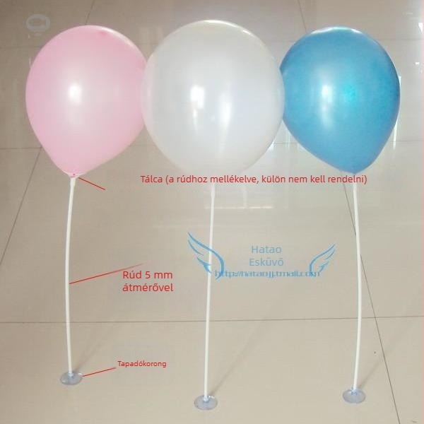 Szív alakú ballonállvány erős vákuumos csészével, esküvői és ünnepi dekorációhoz; tartozékok a balonoszlopokhoz