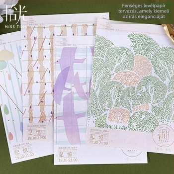 Qingzhu Story Series — Pick Up Light levélpapír készlet kínai borítéktílussal, kézzel írt vallomáslevél, logóval testreszabható, jogosult magánmárka