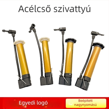 Mini hordozható nagy nyomású kézi pumpa kerékpárokhoz és kosárlabdához, rozsdamentes acélból
