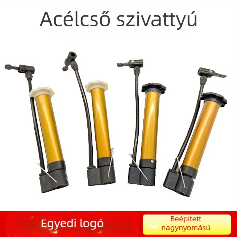 Mini hordozható nagy nyomású kézi pumpa kerékpárokhoz és kosárlabdához, rozsdamentes acélból