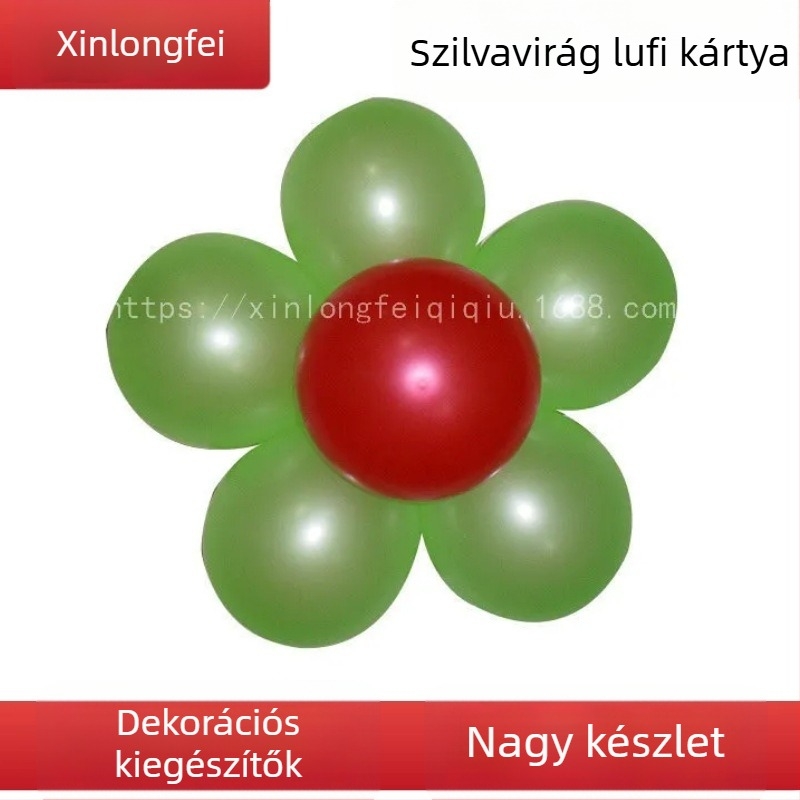 Xinlongfei műanyag lufi kiegészítők – szilva virág alakú, teljes készlet