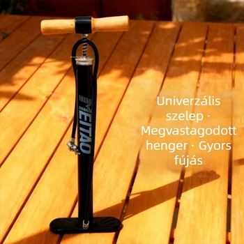 Kézi kerékpárpumpa, vasból készült, 0,8 kg, kerékpárokhoz