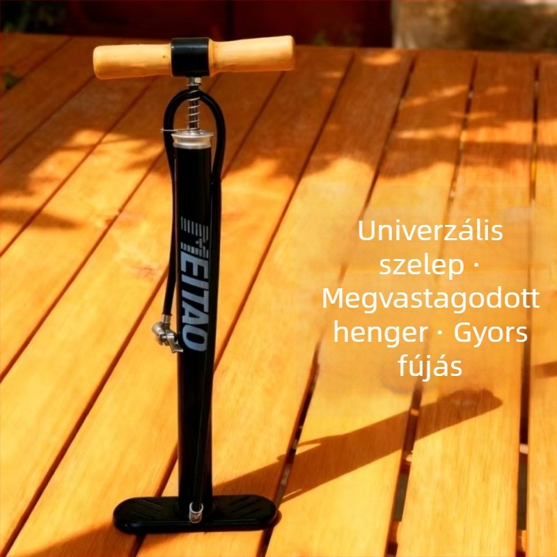 Kézi kerékpárpumpa, vasból készült, 0,8 kg, kerékpárokhoz