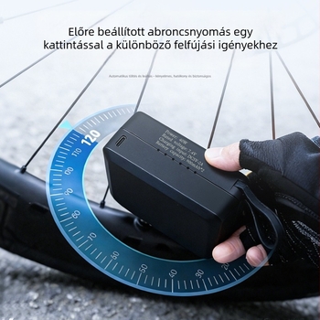 KST mini elektromos kerékpárpumpa hegy- és országúti kerékpárokhoz, kompakt AI intelligens USB pumpa LED valós idejű nyomás kijelzővel, automatikus kikapcsolás és túlmelegedés elleni védelem