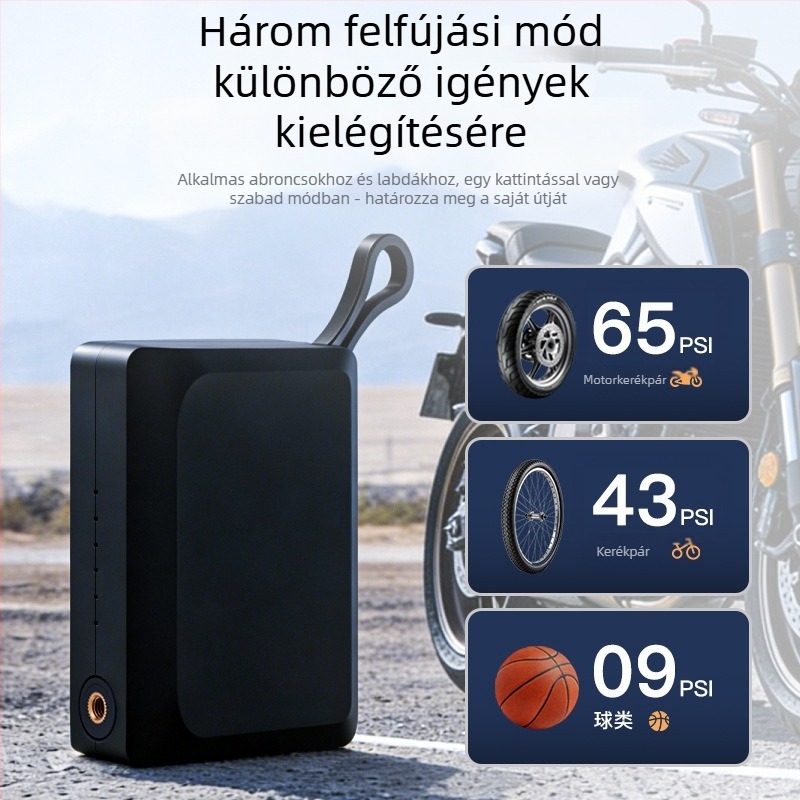 KST mini elektromos kerékpárpumpa hegy- és országúti kerékpárokhoz, kompakt AI intelligens USB pumpa LED valós idejű nyomás kijelzővel, automatikus kikapcsolás és túlmelegedés elleni védelem