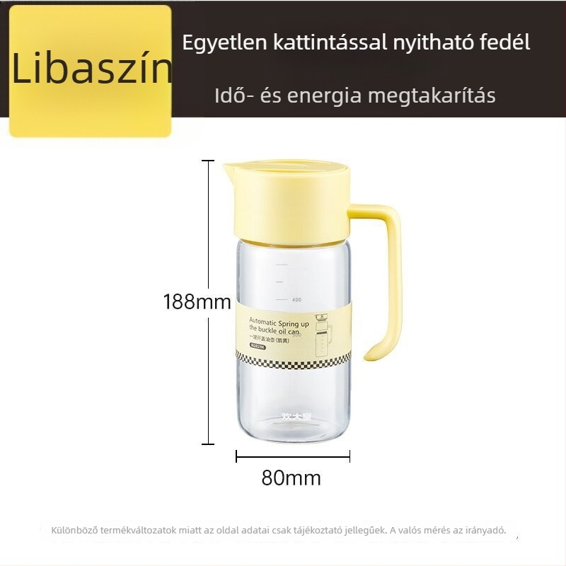 Üvegből készült olajtartó automatikus nyitással és záródással – Modern letisztult stílus, Márka Cook the king