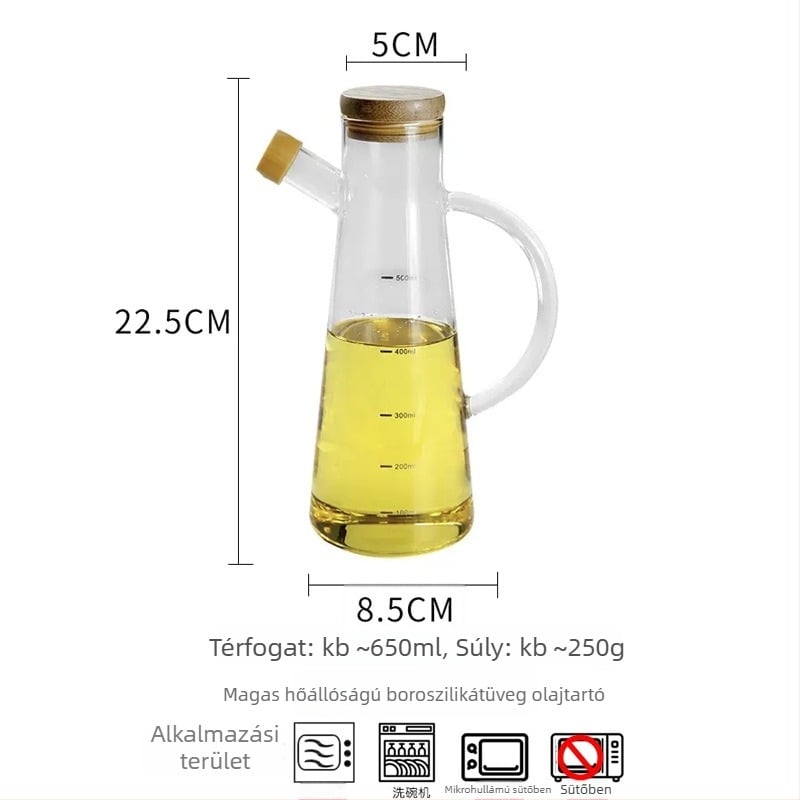 Üvegből készült olajtartó, modern stílus, független márka
