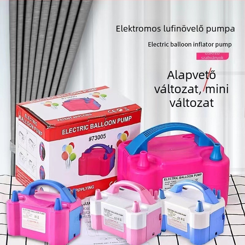 Lufi töltő készlet elektromos és lábpedálos pumpával, hosszú csík alakú Oxford anyagból, léggömbhöz, születésnapi használatra
