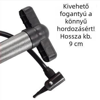 Kézi levegőpumpa kerékpárokhoz, autókhoz és kosárlabda-labdákhoz – hordozható műanyag pumpa