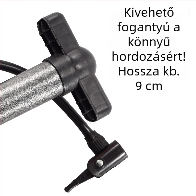 Kézi levegőpumpa kerékpárokhoz, autókhoz és kosárlabda-labdákhoz – hordozható műanyag pumpa