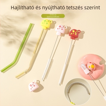 Baba cumisüveg és szívószál tisztító kefé – puha sörték, hosszabbított többfunkciós tisztító nyelet