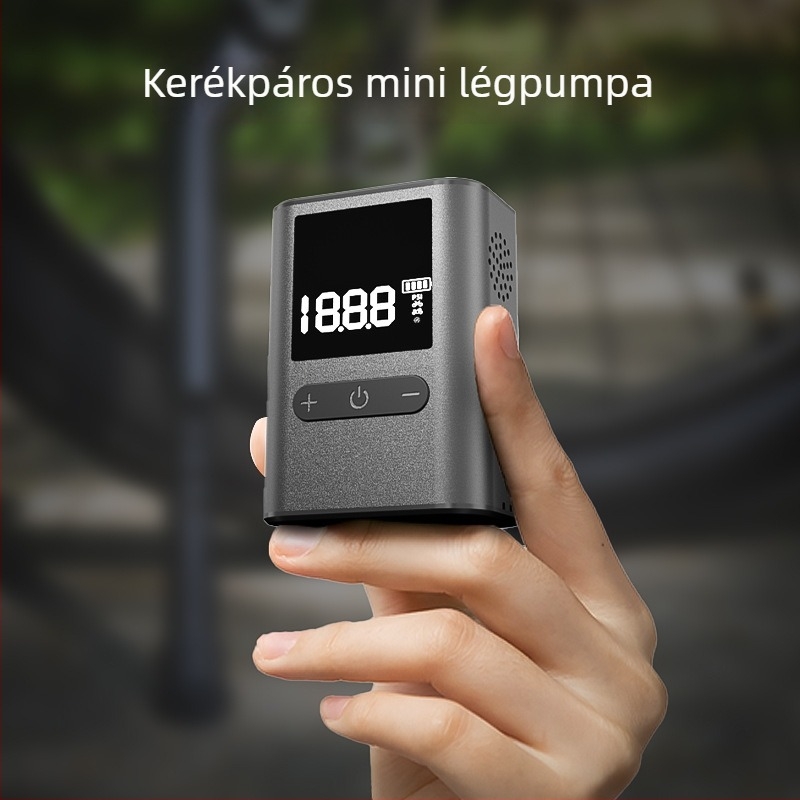 Kis méretű intelligens vezeték nélküli kerékpárlégpumpa digitális kijelzővel — ABS alumíniumötvözet, 7,4V, kevesebb mint 80W, egyhengeres, 25 L/min