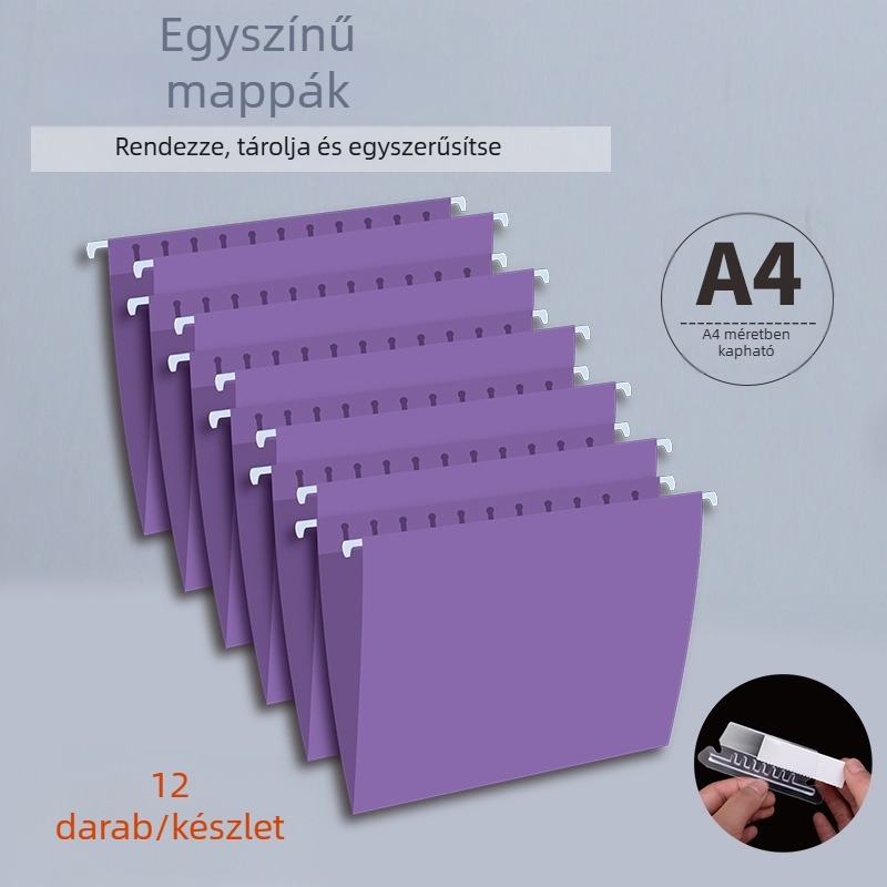 A4-os függő fájlklipsz többoldalas dokumentumokhoz, színes