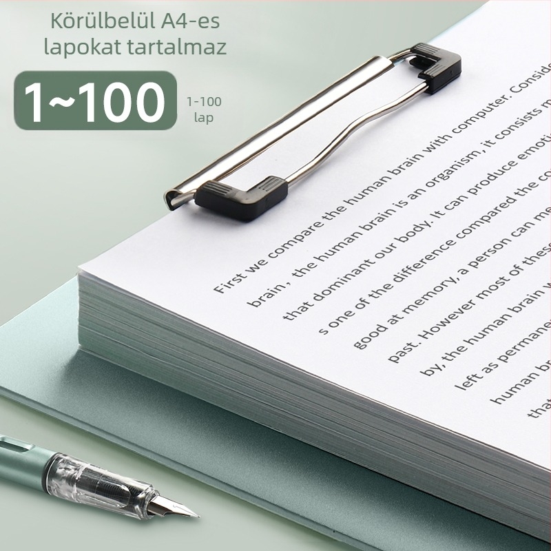 A4 klipek dosja — PP anyag; egy erős klip; lemezes vastagsága 150c; márka Qidiguan; modell 298