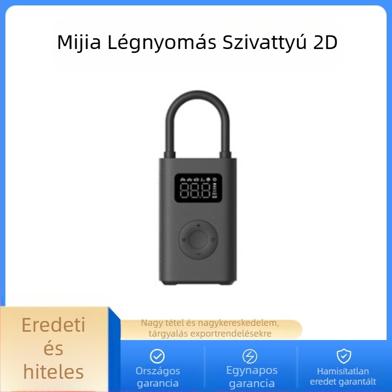 Autóhoz való hordozható elektromos levegőpumpa – 12V, 80W, 30 L/min, lítium akkumulátor, LED világítás