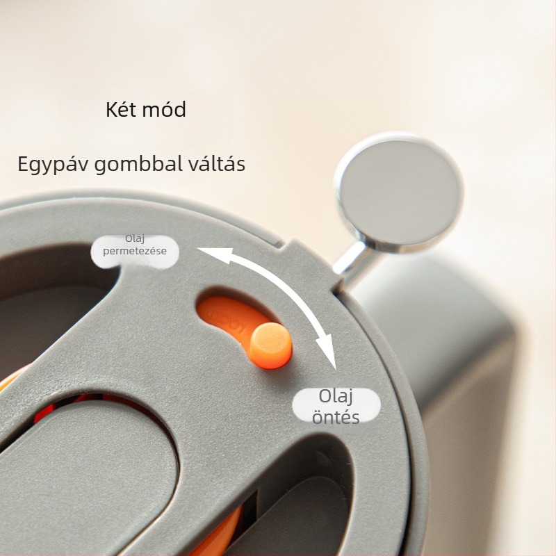 Olajtartó edény permetezővel, üvegből, kettős funkciójú atomizálás, automatikus nyitás-zárás