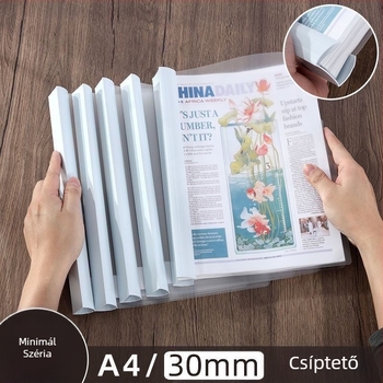 3,0 cm-es extranagy A4-es iratgyűjtő rugós zárakkal dokumentumokhoz, szerződésekhez, jelentésekhez és ajánlatokhoz