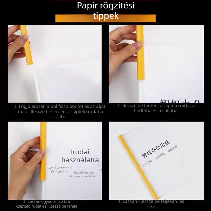 3,0 cm-es extranagy A4-es iratgyűjtő rugós zárakkal dokumentumokhoz, szerződésekhez, jelentésekhez és ajánlatokhoz