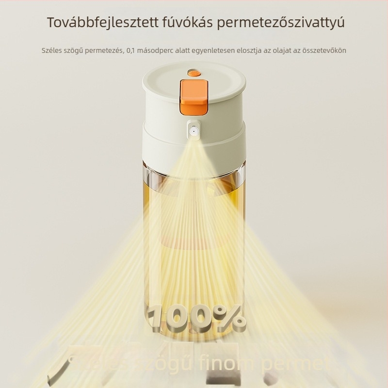 Üveg olajtartó spray- és öntöző funkcióval – kettős funkciójú konyhai adagoló, szivárgásmentes és zárt