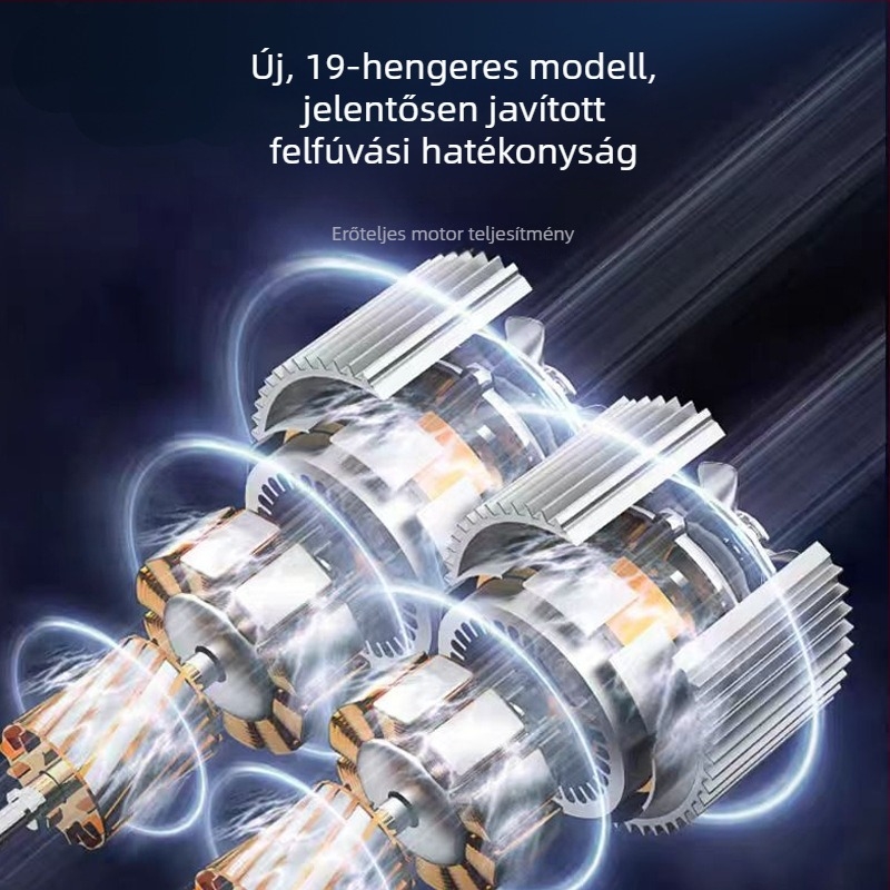 Autóba szerelhető hordozható vezeték nélküli levegőpumpa, digitális kijelzővel, magas nyomású, 12V, 80W, légáramlat 30 L/perc