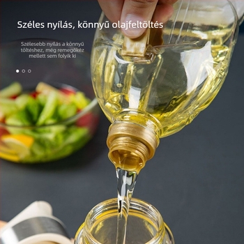 Boroszilikát üvegből készült olajtartó automata nyitás-zárás funkcióval, modern dizájn, olajtartó, 2022 megjelenés