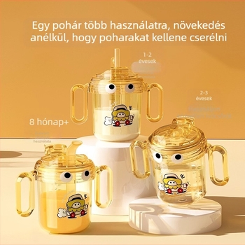 PPSU gyerekeknek készült tejpohár, rajzfilmszerű stílus, pohár közvetlen iváshoz szívóval, 1–3 évesek és afelett, esésálló tanuló pohár a Youkebei-től
