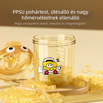 PPSU gyerekeknek készült tejpohár, rajzfilmszerű stílus, pohár közvetlen iváshoz szívóval, 1–3 évesek és afelett, esésálló tanuló pohár a Youkebei-től