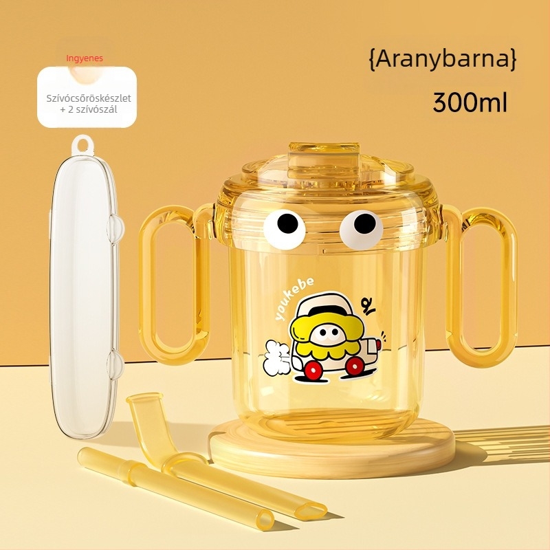 PPSU gyerekeknek készült tejpohár, rajzfilmszerű stílus, pohár közvetlen iváshoz szívóval, 1–3 évesek és afelett, esésálló tanuló pohár a Youkebei-től