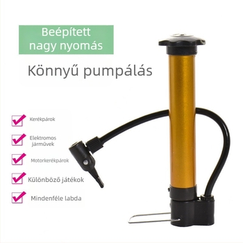 Hordozható mini kézi pumpa – magas nyomású, kerékpárhoz, elektromos kerékpárhoz és labdákhoz