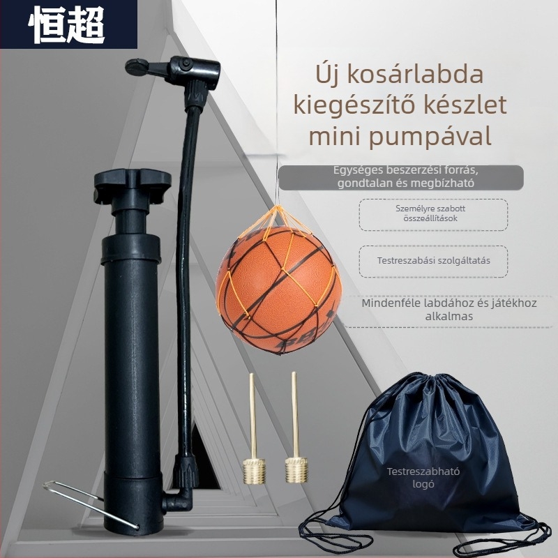 Hengchao Mini Lábpumpa – Hordozható, Nagynyomású Labdákhoz (kosárlabda, foci és röplabda), Műanyag ház