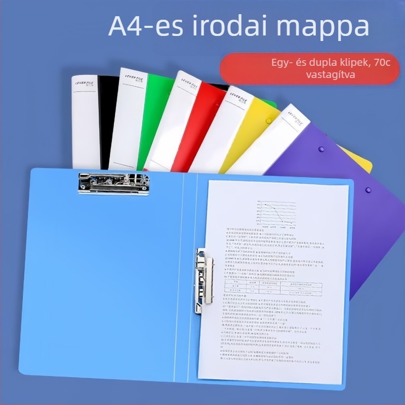 A4-es mappa dupla kapoccsal, dokumentum- és vizsgalapok rendezője, testreszabható fájl mappa