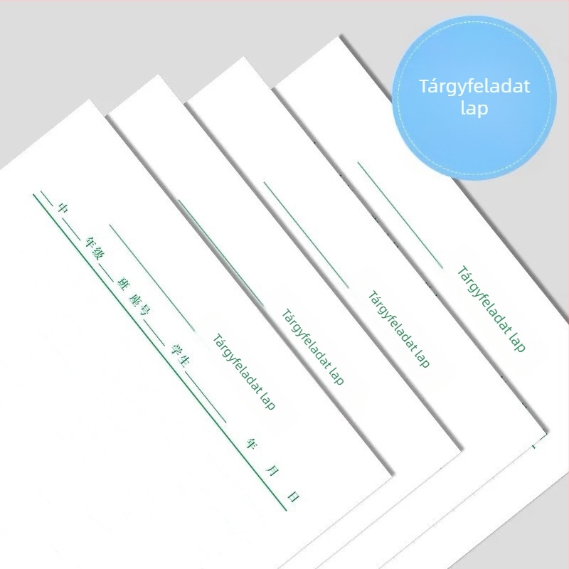 Diákok házi feladatához készült gyakorlatlapok: matematika, angol nyelv, nyelv és kultúra, történelem és fizika — gyakorló lapok (40 oldal)