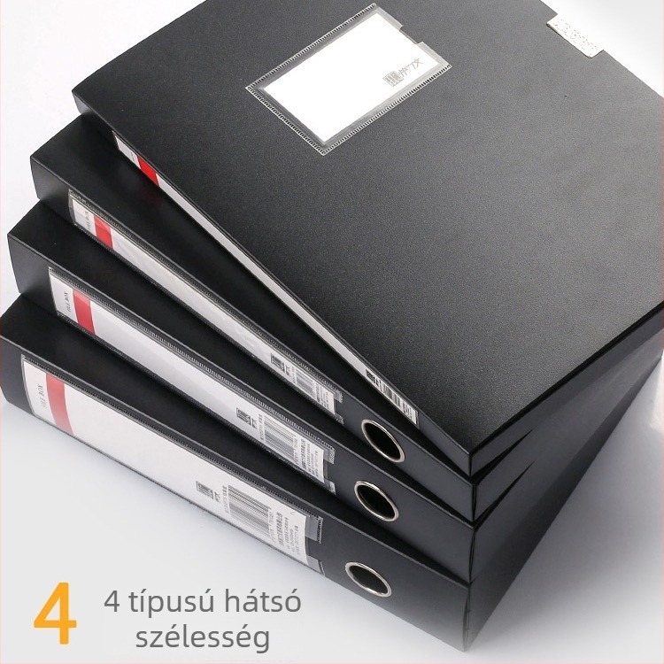 PP műanyag dokumentumtároló doboz, modell QP55, Lidemei márka, anyagvastagság 0,8 mm, hátsó szélesség 20–75 mm